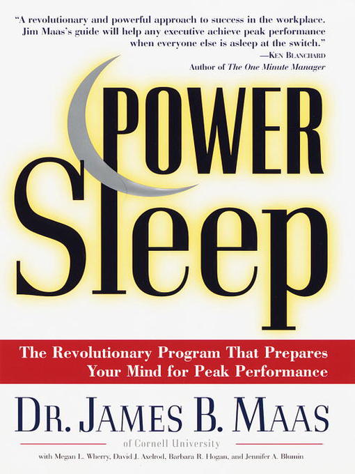 Title details for Power Sleep by James B. Maas - Available